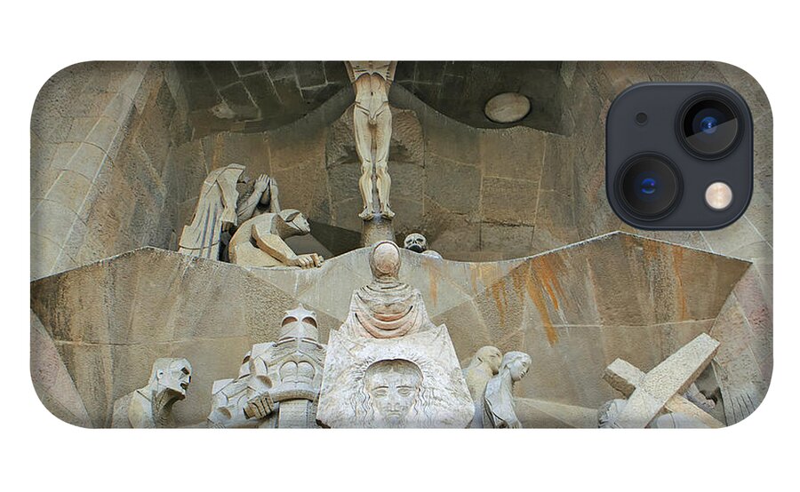 Sagrada iPhone 13 Case featuring the photograph Sagrada Familia Crucifixion by David Birchall
