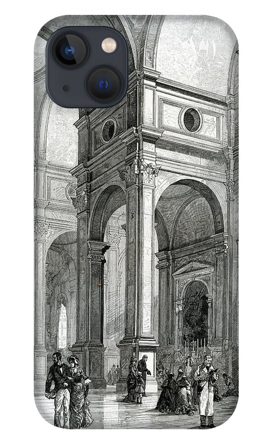People iPhone 13 Case featuring the digital art San Salvador, Interior, Venice by Goldhafen