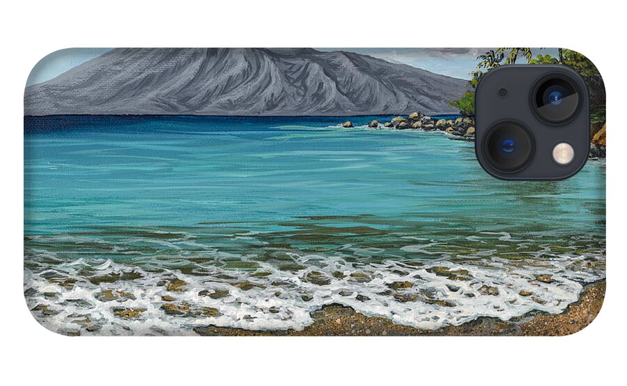 Seascape iPhone 13 Case featuring the painting Sandy Beach by Darice Machel McGuire