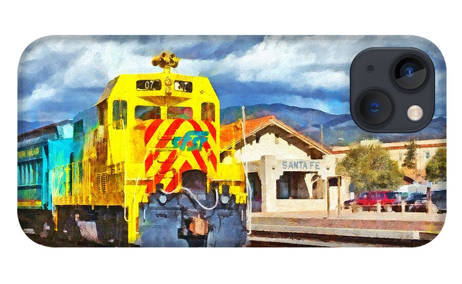 Train iPhone 13 Case featuring the digital art Santa Fe Southern Railway Train by Digital Photographic Arts
