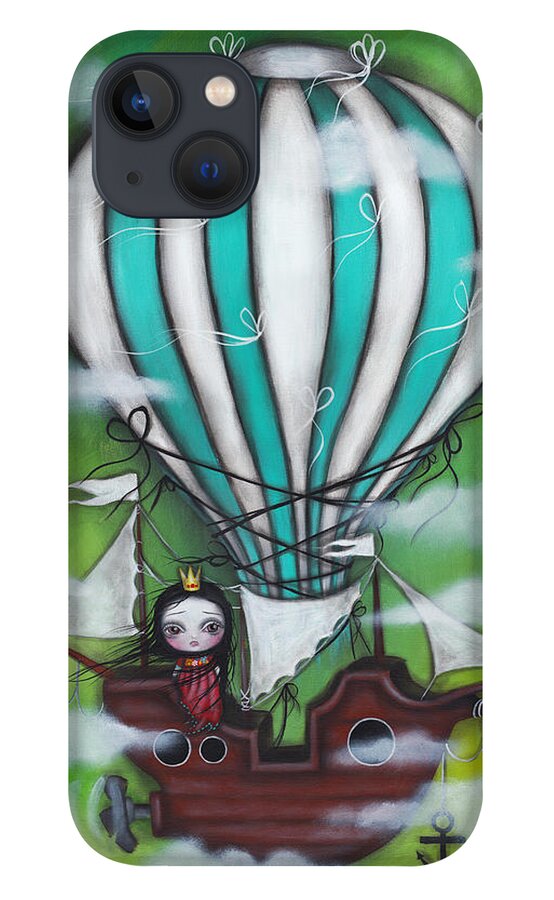Air Ship iPhone 13 Case featuring the painting Sea of Clouds by Abril Andrade
