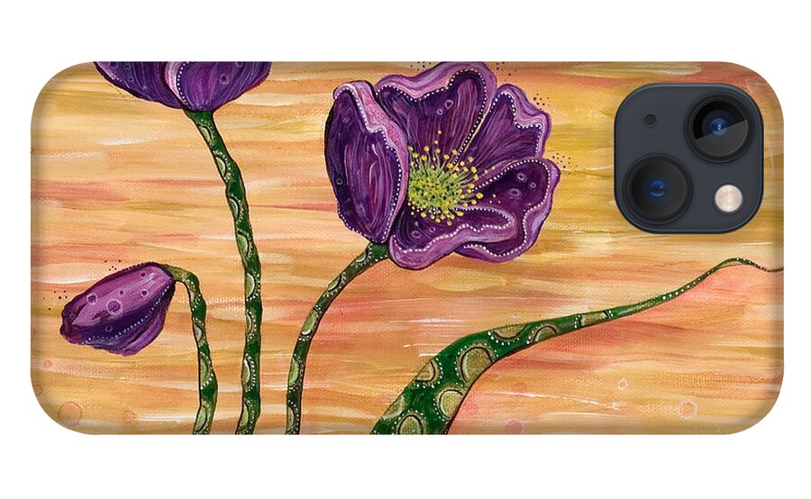 Floral iPhone 13 Case featuring the painting Serenity by Tanielle Childers