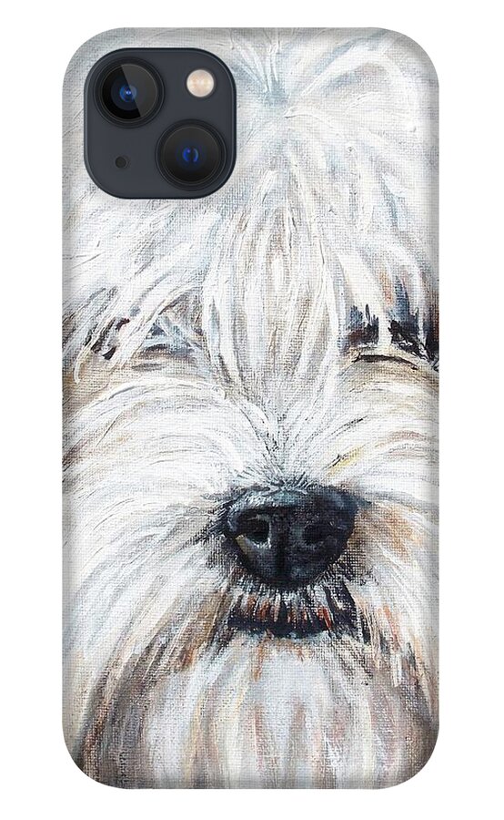 Cockapoo iPhone 13 Case featuring the painting Shaggy Dog by Shana Rowe Jackson