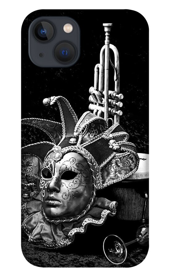 Mask iPhone 13 Case featuring the photograph Silent Night in Venice by Elf EVANS
