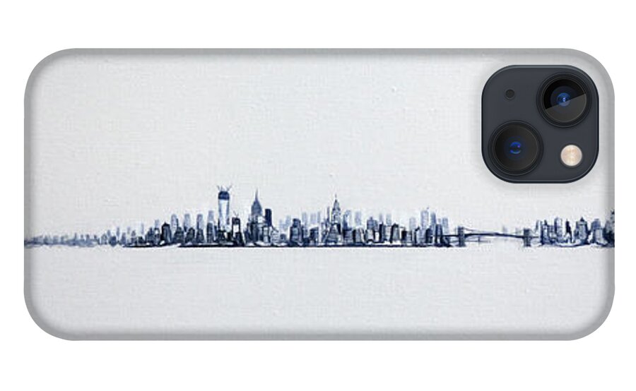 Painting iPhone 13 Case featuring the painting Skyline 1030 by Jack Diamond