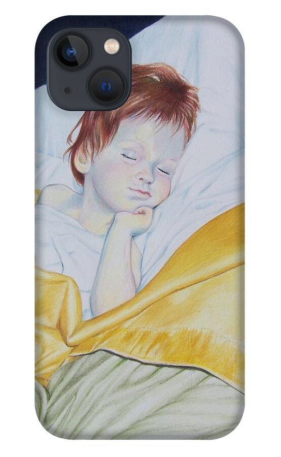 Baby iPhone 13 Case featuring the mixed media Sleeping beauty by Constance Drescher