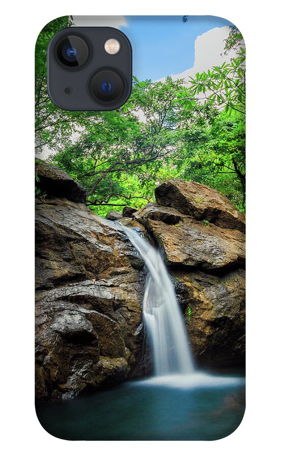 Outdoors iPhone 13 Case featuring the photograph Small Waterfall In Costa Rica by Thepalmer