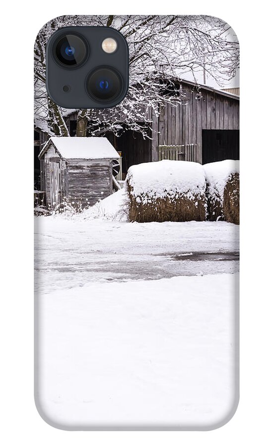 Farm iPhone 13 Case featuring the photograph Snow Covered Farm by Holden The Moment