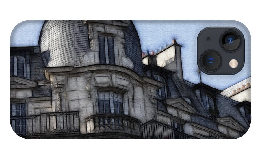 Evie Carrier iPhone 13 Case featuring the photograph Softer side of Paris Architecture by Evie Carrier