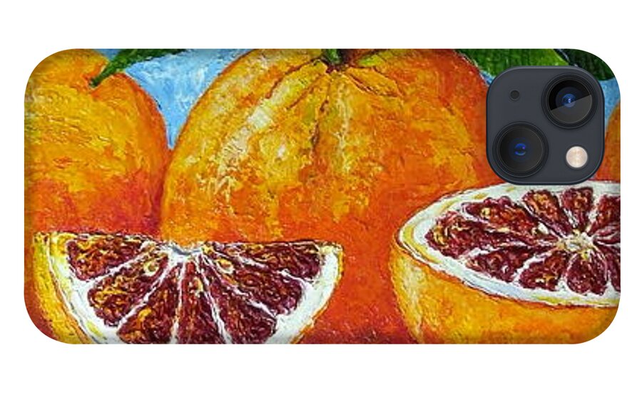 Spanish Blood Orange iPhone 13 Case featuring the painting Spanish Blood Oranges by Paris Wyatt Llanso