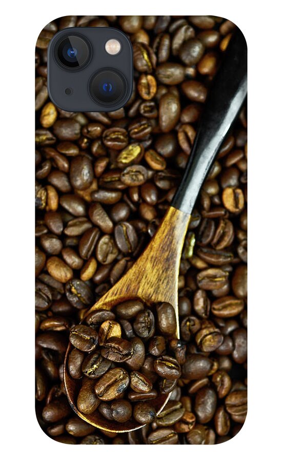 Atlanta iPhone 13 Case featuring the photograph Spoonful Of Coffee Beans by Natalia Ganelin