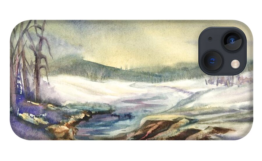 Canadian Landscape iPhone 13 Case featuring the painting Spring Break by Heather Gallup