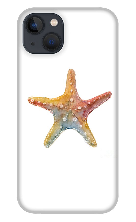 #faatoppicks iPhone 13 Case featuring the painting Starfish by Amy Kirkpatrick