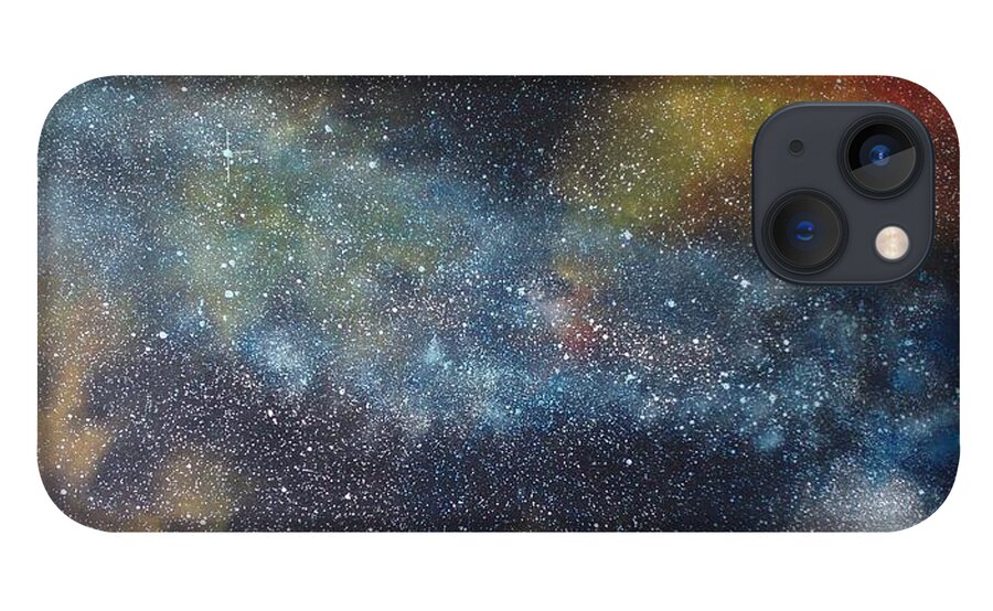 Oil Painting On Canvas iPhone 13 Case featuring the painting Stargasm by Sean Connolly