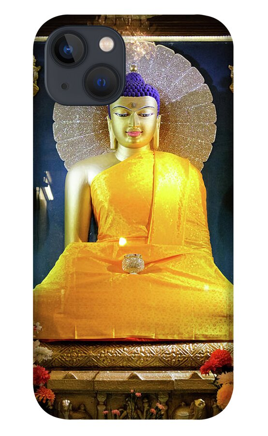 Statue iPhone 13 Case featuring the photograph Statue Of Buddha Shakyamuni Mahabodhi by Photo By Jamyang Zangpo