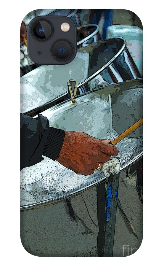 Steel Drum iPhone 13 Case featuring the photograph Steel Band Street Musicians by Jeanette French