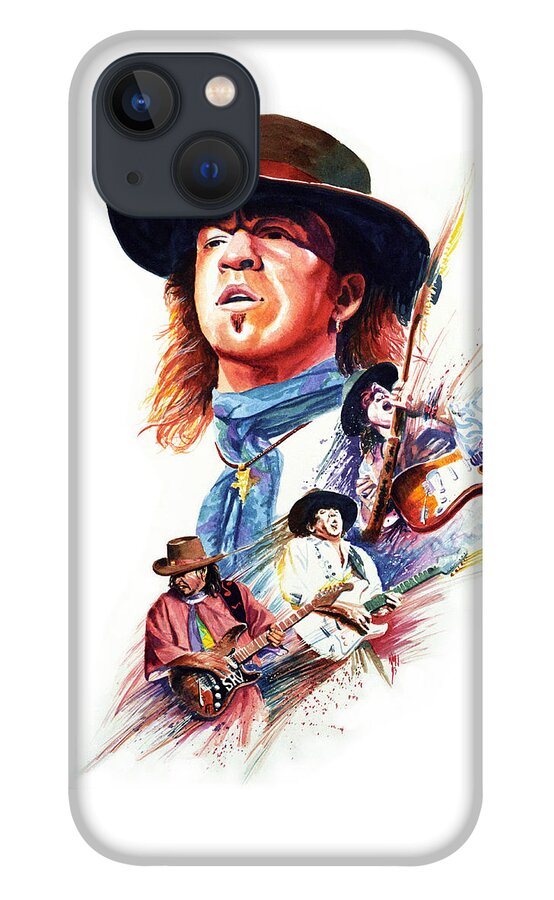 Guitarists iPhone 13 Case featuring the painting Stevie Ray Vaughn by Ken Meyer jr