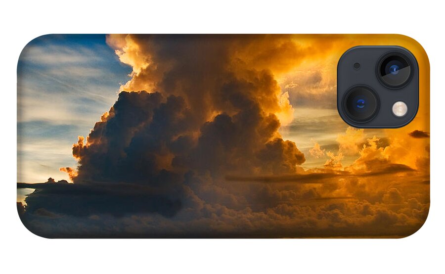 Sunset iPhone 13 Case featuring the photograph Storm at Sea by Ginger Wakem