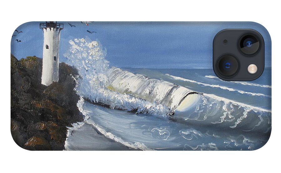 Seascape iPhone 13 Case featuring the painting Storm's Coming by Kathie Camara