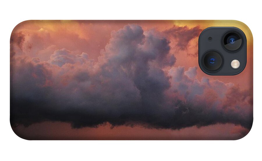 Supercell iPhone 13 Case featuring the photograph Stormy Sunset by Ed Sweeney