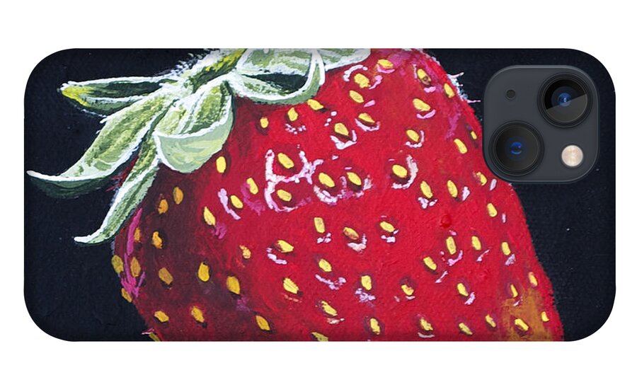 Strawberry iPhone 13 Case featuring the painting Strawberry by Aaron Spong