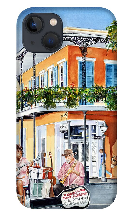 New Orleans iPhone 13 Case featuring the painting Street Singers by Phyllis London