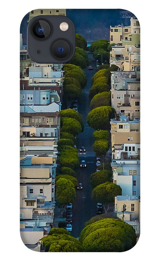 San Francisco iPhone 13 Case featuring the photograph Summer Green on Lombard Street by Scott Campbell