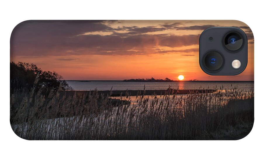Assateague iPhone 13 Case featuring the photograph Sun over Reeds by Photographic Arts And Design Studio