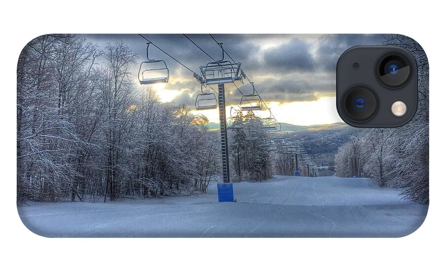 Okemo iPhone 13 Case featuring the photograph Sunrise at Okemo Mountain by Pat Moore