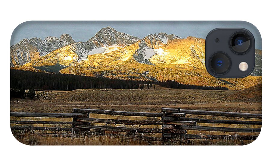 Idaho iPhone 13 Case featuring the photograph Sunrise On Sawtooth Mountains Idaho by Robert Woodward