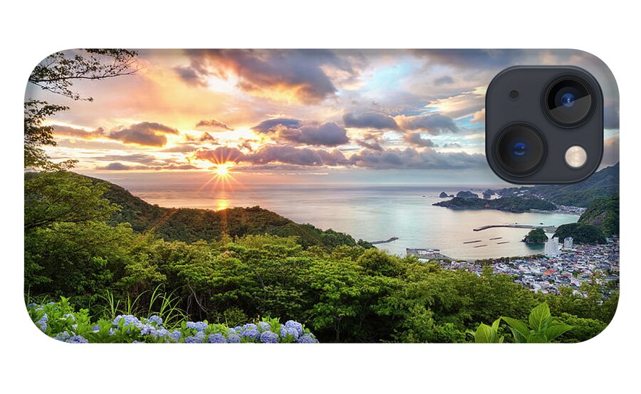 Tranquil Scene iPhone 13 Case featuring the photograph Sunset At Hydrangea Hills by Tommy Tsutsui