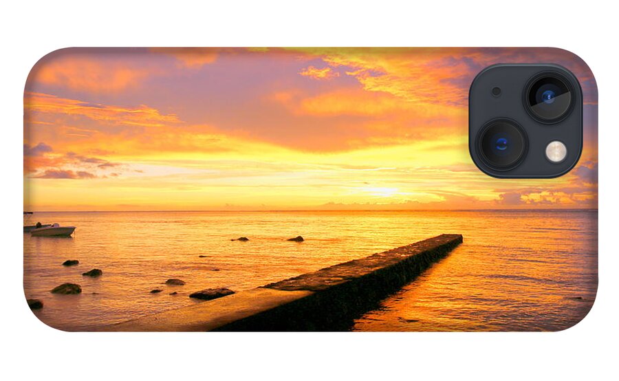 Sunset iPhone 13 Case featuring the photograph Sunset at Mauritius by Amanda Mohler