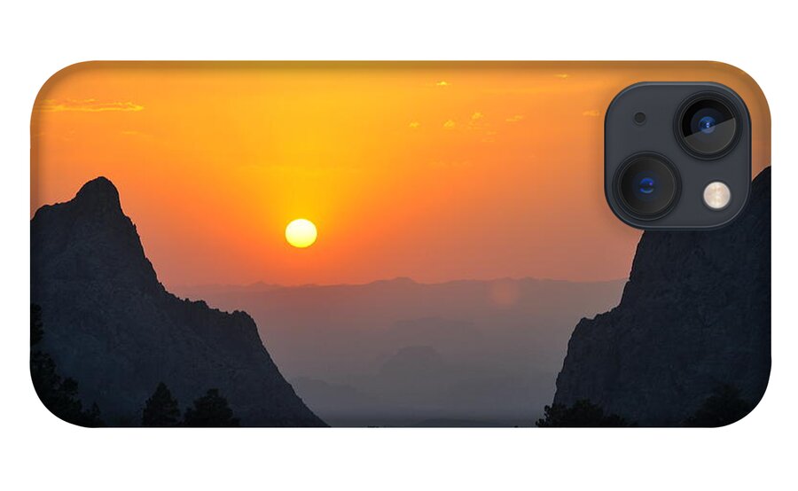 Orange iPhone 13 Case featuring the photograph Sunset in Big Bend National Park by Frank Madia