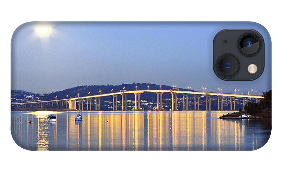 Hobart iPhone 13 Case featuring the photograph Super Moon Rising by Anthony Davey