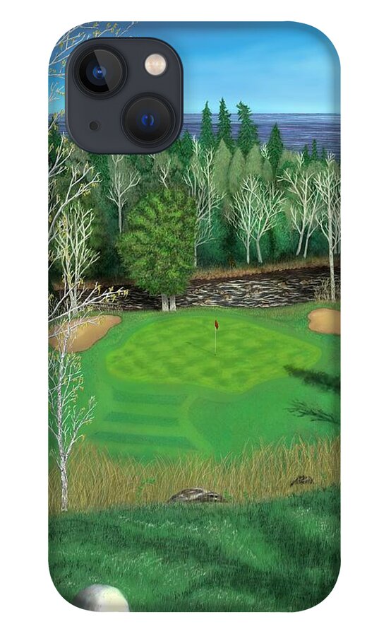 Galaxy Note iPhone 13 Case featuring the digital art Superior National Golf Canyon 8 by Troy Stapek