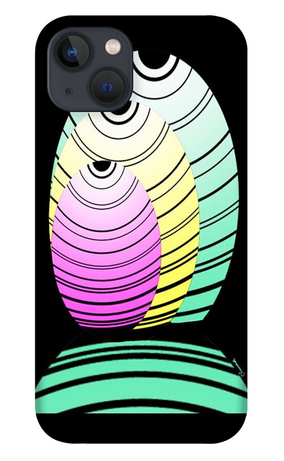 Graphic Fish iPhone 13 Case featuring the digital art Swim swim by Christine Fournier
