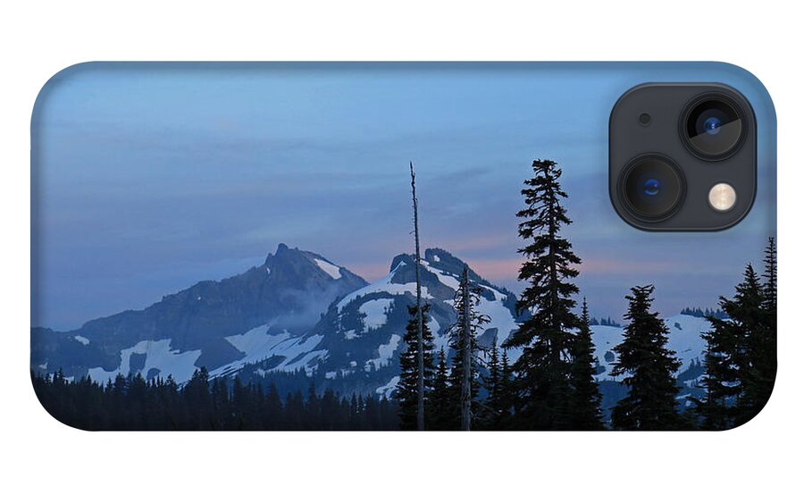 Clouds iPhone 13 Case featuring the photograph Tatoosh at Dusk by E Faithe Lester