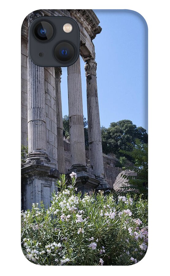 Abandoned Digital Art iPhone 13 Case featuring the photograph Temple of Vesta by Melany Sarafis