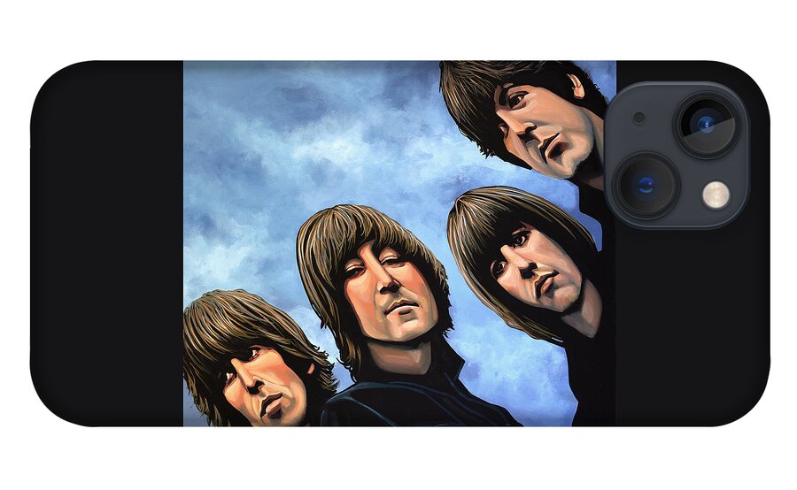 The Beatles iPhone 13 Case featuring the painting The Beatles Rubber Soul by Paul Meijering