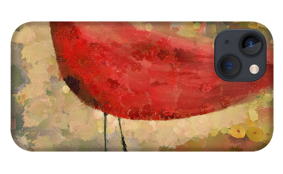 Bird iPhone 13 Case featuring the painting The Bird - k04d by Variance Collections