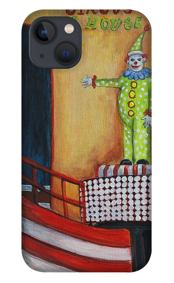 Asbury Art iPhone 13 Case featuring the painting The Circus Fun House by Patricia Arroyo
