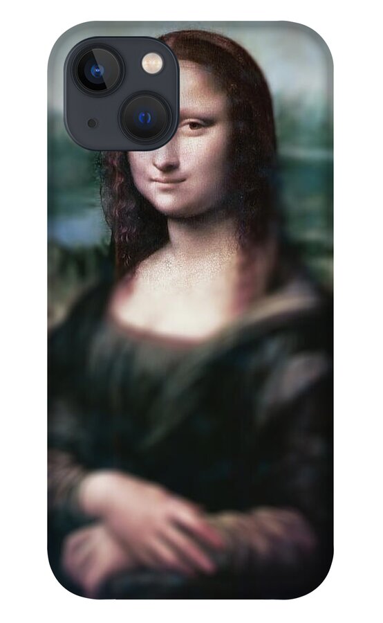 Leonardo Da Vinci iPhone 13 Case featuring the painting The Dream of the Mona Lisa by David Bridburg