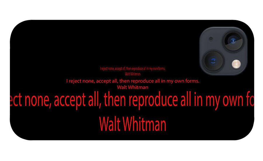 Walt Whitman Quote iPhone 13 Case featuring the painting The Generations Mural IV by David Bridburg