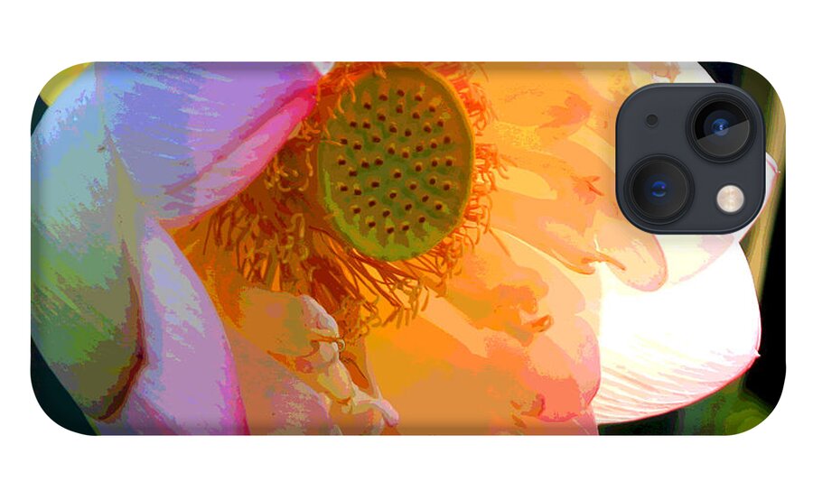 Lotus iPhone 13 Case featuring the painting The Glow of the Lotus by John Lautermilch