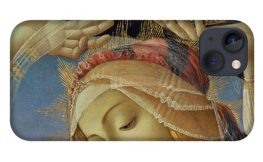 The iPhone 13 Case featuring the painting The Madonna of the Magnificat by Botticelli by Sandro Botticelli