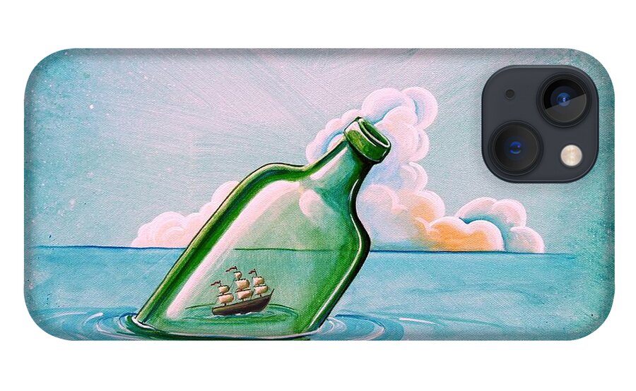 Bottle iPhone 13 Case featuring the painting The Messenger by Cindy Thornton