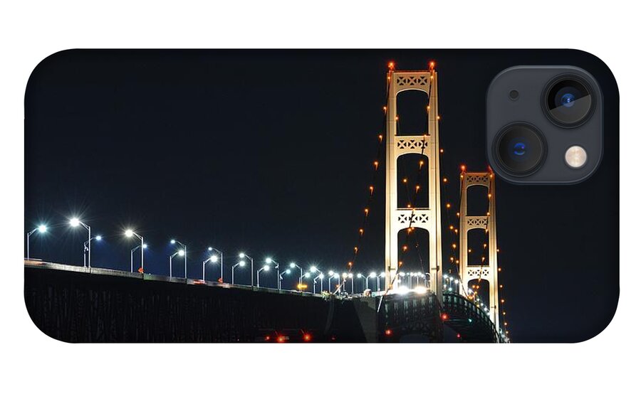 Mackinac Bridge iPhone 13 Case featuring the photograph The Mighty Mac by Keith Stokes