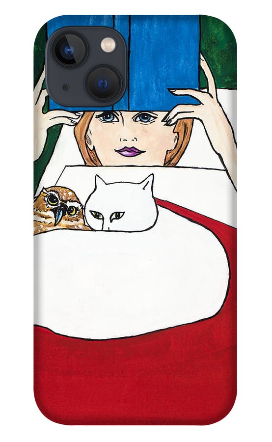 Owl iPhone 13 Case featuring the painting The Owl And The Pussycat by Dale Bernard