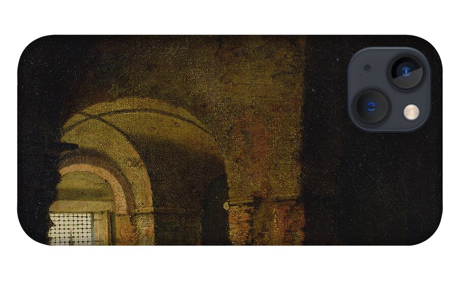 Dark iPhone 13 Case featuring the photograph The Prisoner, C.1787-90 Oil On Canvas by Joseph Wright of Derby