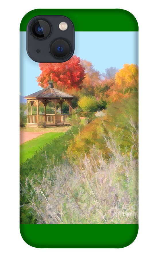 Gazebo iPhone 13 Case featuring the photograph The Sunken Garden by Geoff Crego